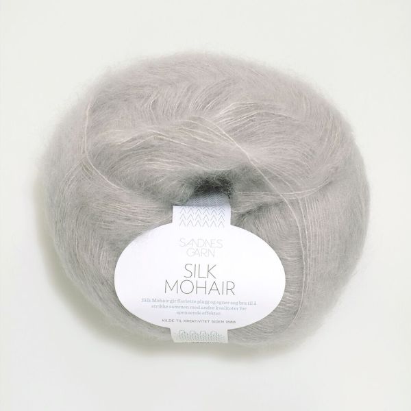 Sandnes Garn – Silk Mohair 1032 Lys grå – Reinfann